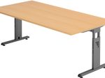 HAMMERBACHER höhenverstellbarer Schreibtisch VOS2E/6/G buche