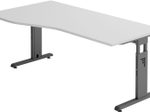 HAMMERBACHER VOS18/5/G höhenverstellbarer Schreibtisch 65 - 85 cm Grau / grafit