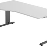 HAMMERBACHER VOS18/5/G höhenverstellbarer Schreibtisch 65 - 85 cm Grau / grafit