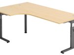 HAMMERBACHER VOS82/3/G höhenverstellbarer Schreibtisch 65 - 85 cm ahorn / grafit