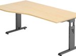 HAMMERBACHER VOS18/3/G höhenverstellbarer Schreibtisch 65 - 85 cm Ahorn / grafit