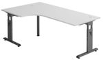 HAMMERBACHER VOS82/5/G höhenverstellbarer Schreibtisch 65 - 85 cm lichtgrau / grafit
