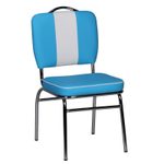 WOHNLING Esszimmerstuhl WL1.717 blau/weiß