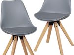WOHNLING 2er Set Esszimmerstuhl LIMA WL5.023 grau