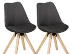 WOHNLING 2er Set Esszimmerstuhl LIMA WL5.026 anthrazit