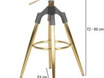 WOHNLING Barhocker WL6.045 Metall gold