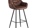 WOHNLING Barhocker WL6.279 Wildlederoptik braun