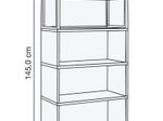 HAMMERBACHER  FW Regal 4OH, 1OH offen weiß