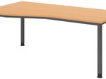 HAMMERBACHER VHS18/6/G höhenverstellbarer Schreibtisch 68,5 - 81 cm buche / grafit