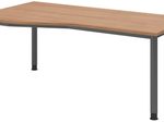 HAMMERBACHER VHS18/N/G höhenverstellbarer Schreibtisch 68,5 - 81 cm nussbaum / grafit