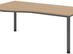 HAMMERBACHER VHS18/E/G höhenverstellbarer Schreibtisch 68,5 - 81 cm eiche / grafit