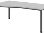 HAMMERBACHER VHS18/5/G höhenverstellbarer Schreibtisch 68,5 - 81 cm lichtgrau / grafit