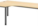 HAMMERBACHER VHS82/3/G höhenverstellbarer Schreibtisch 68,5 - 81 cm ahorn / grafit