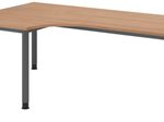 HAMMERBACHER VHS82/N/G höhenverstellbarer Schreibtisch 68,5 - 81 cm nussbaum / grafit
