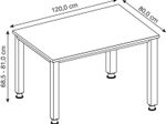 HAMMERBACHER höhenverstellbarer Schreibtisch VQS12/6/G buche