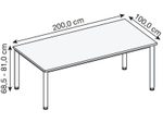 HAMMERBACHER höhenverstellbarer Schreibtisch VHS2E/E/G eiche