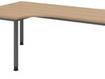HAMMERBACHER VHS82/E/G höhenverstellbarer Schreibtisch 68,5 - 81 cm eiche / grafit