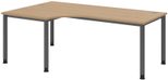 HAMMERBACHER VHS82/E/G höhenverstellbarer Schreibtisch 68,5 - 81 cm eiche / grafit