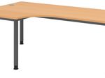 HAMMERBACHER VHS82/6/G höhenverstellbarer Schreibtisch 68,5 - 81 cm buche / grafit