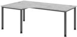 HAMMERBACHER VHS82/M/G höhenverstellbarer Schreibtisch 68,5 - 81 cm beton / grafit