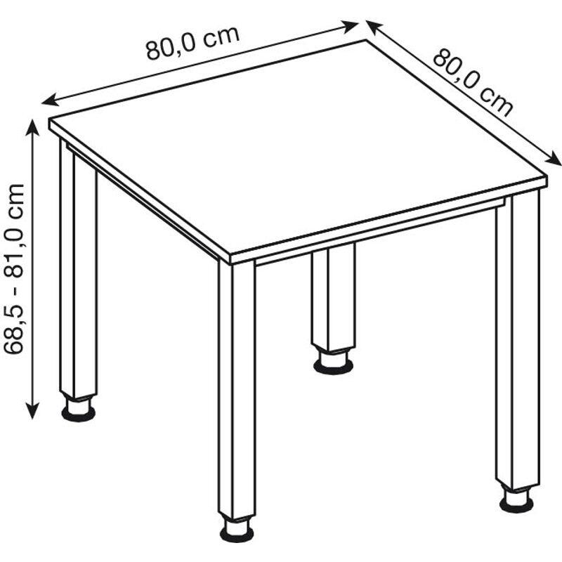 HAMMERBACHER höhenverstellbarer Schreibtisch VQS08/E/G eiche