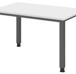 HAMMERBACHER höhenverstellbarer Schreibtisch VQS12/W/G weiß