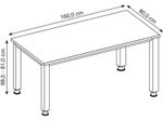 HAMMERBACHER höhenverstellbarer Schreibtisch VQS16/W/G weiß