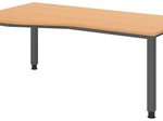 HAMMERBACHER VQS18/6/G höhenverstellbarer Schreibtisch 68,5 - 81 cm buche / grafit