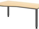 HAMMERBACHER VQS18/3/G höhenverstellbarer Schreibtisch 68,5 - 81 cm ahorn / grafit