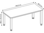 HAMMERBACHER höhenverstellbarer Schreibtisch VQS19/E/G eiche