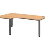 HAMMERBACHER VQS82/6/G höhenverstellbarer Schreibtisch 68,5 - 81 cm buche / grafit