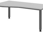 HAMMERBACHER VQS18/5/G höhenverstellbarer Schreibtisch 68,5 - 81 cm Grau / grafit