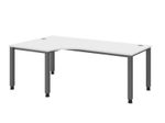 HAMMERBACHER VQS82/W/G höhenverstellbarer Schreibtisch 68,5 - 81 cm weiß / grafit