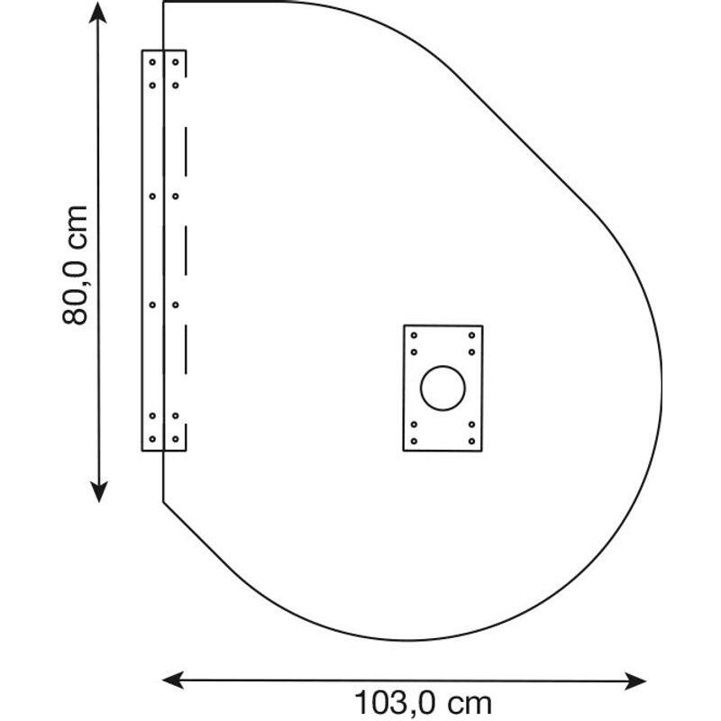 HAMMERBACHER Anbautisch höhenverstellbar VHA81/E/S eiche