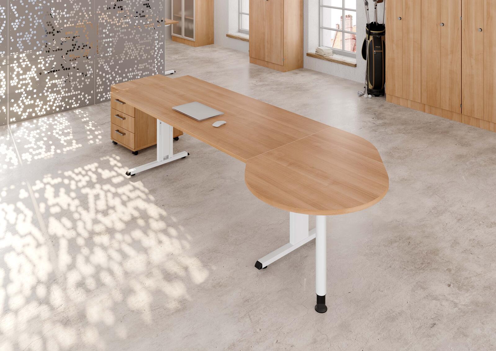 HAMMERBACHER Anbautisch höhenverstellbar VLA81/N/W nussbaum