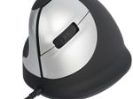 r-Go ergonomische Maus HE Break für Linkshänder, kabelgebunden, schwarz / silber