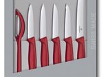 VICTORINOX Gemüsemesser Swiss Classic silber, rot