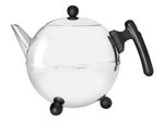 bredemeijer Bella Ronde Teekanne 1,2 l silber, schwarz