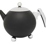 bredemeijer Bella Ronde Teekanne 1,2 l schwarz, silber