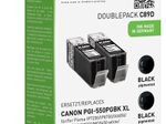 KMP Druckerpatronen  C89D schwarz kompatibel zu Canon 2x PGI-550 XL PGBK