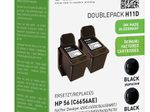 KMP Druckerpatronen H11D schwarz kompatibel zu HP 2x 56 (C9502AE)