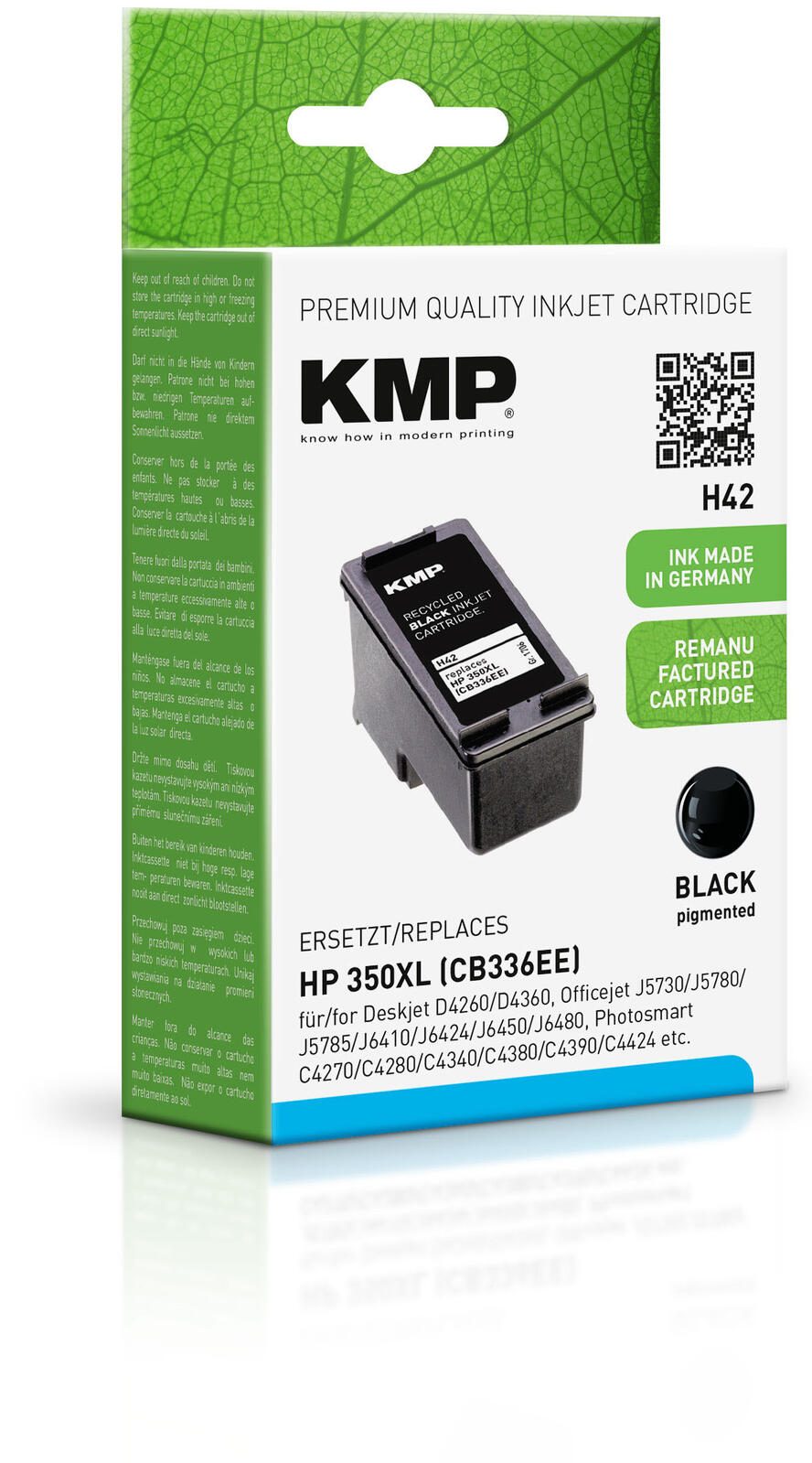 KMP Druckerpatrone H42 schwarz kompatibel zu HP 350XL (CB336EE)