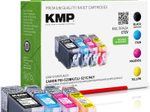 KMP Druckerpatronen C72V schwarz, cyan, magenta, gelb kompatibel zu Canon PGI-520 BK, CLI-521 C/M/Y, 4er-Set