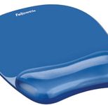 Fellowes Mousepad mit Handgelenkauflage Crystals Gel blau