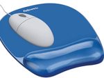Fellowes Mousepad mit Handgelenkauflage Crystals Gel blau