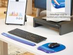 Fellowes Mousepad mit Handgelenkauflage Crystals Gel blau