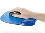 Fellowes Mousepad mit Handgelenkauflage Crystals Gel blau
