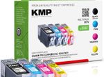 KMP Druckerpatronen C81V schwarz, cyan, magenta, gelb kompatibel zu Canon PGI-525 BK, CLI-526 C/M/Y, 4er-Set