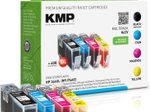 KMP Druckerpatronen H62V schwarz, cyan, magenta, gelb kompatibel zu HP 364XL (N9J74AE), 4er-Set