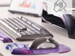 Fellowes Mousepad mit Handgelenkauflage Crystals Gel violett